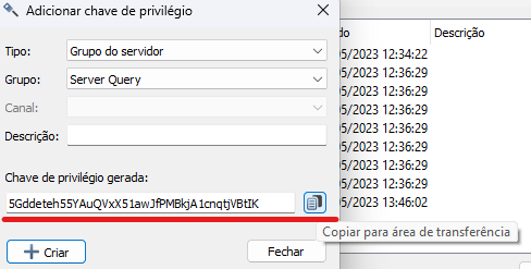 Como gerar uma chave/key de Server Admin/Server Query em seu servidor de TeamSpeak 3 — imagem 4 do tutorial