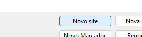 Botão Novo Site no gerenciador de sites do FileZilla